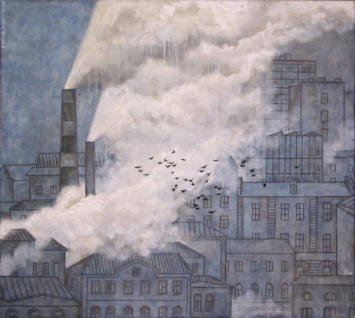 Mila Gavrilova - Smoke over the city, 2016